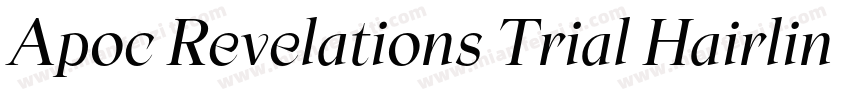 Apoc Revelations Trial Hairline字体转换